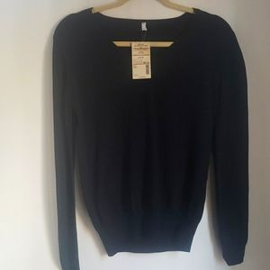 NWT MELANGE Wool/Silk V-neck Sweater